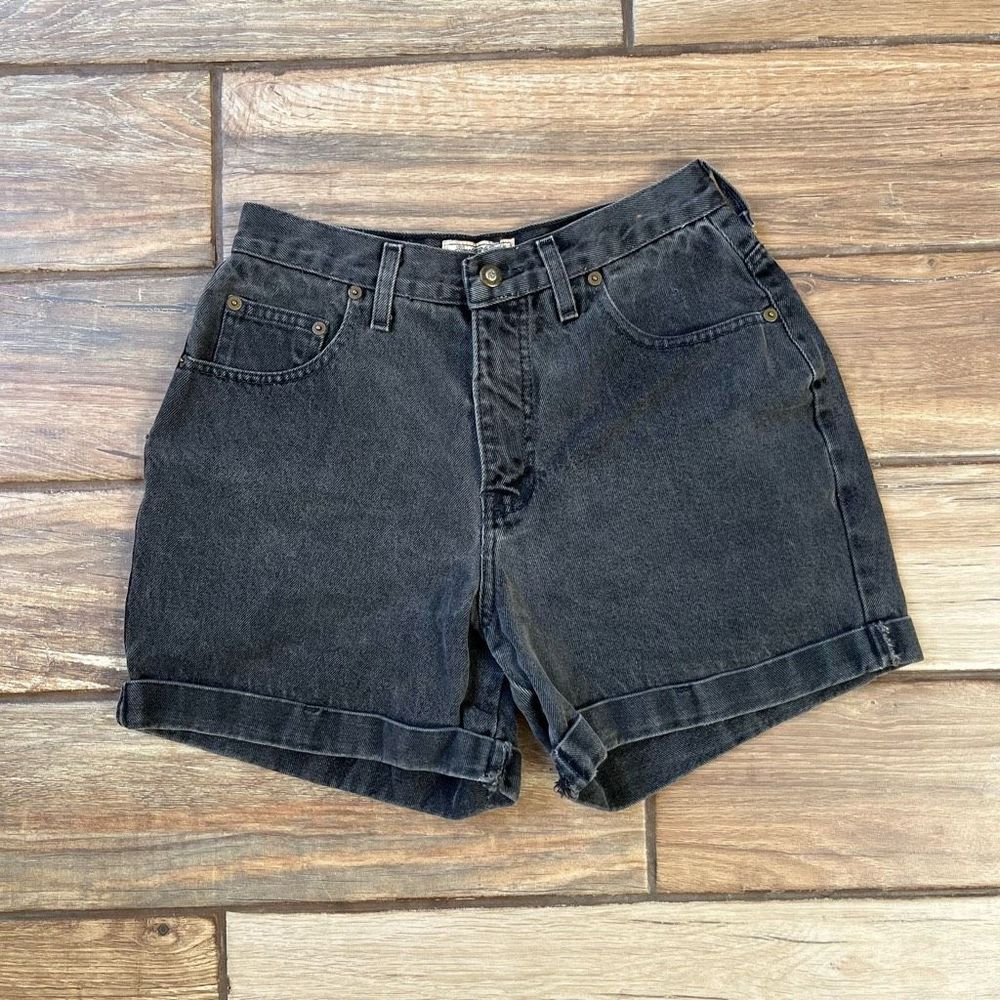 Vintage Express black denim shorts